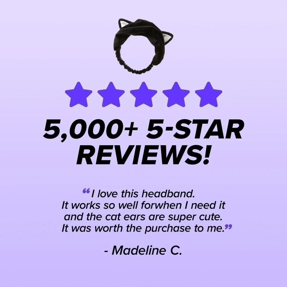I DEW CARE BLACK CAT HEADBAND NIB